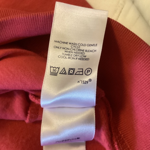 MENS CHAPS EVERYDAY FLEECE PULLOVER 1/4 ZIP SALMON/PINK COLOR XXL - Picture 9 of 9